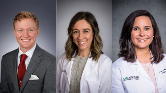 Headshots of Nickolas “Nick” Baker, PA-C, Jessica Balik, CRNP, and Andrea Boohaker, CRNP.