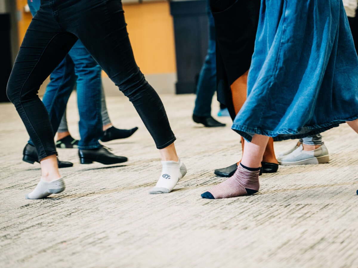 Photo of feet during salsa dance