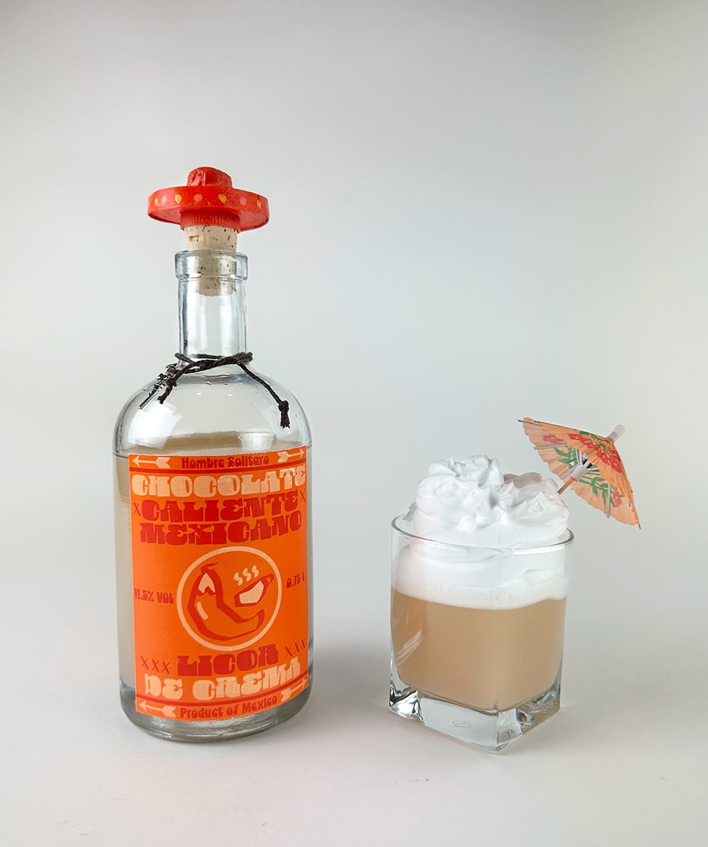 Megan Maddry won a District 7 Silver Student ADDY in the Sales Promotion/Packaging category for her Mexican Hot Chocolate Liquor Package design.