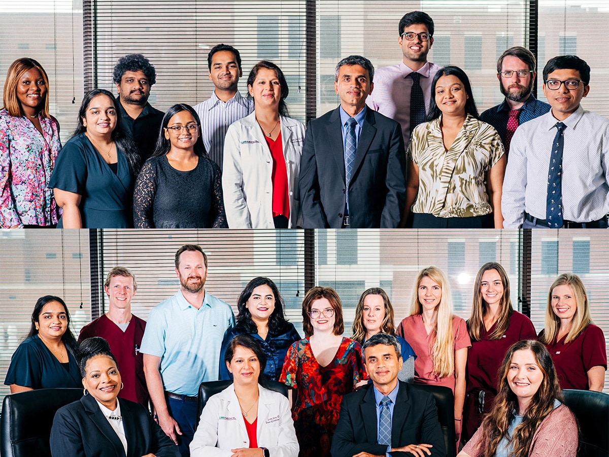 Pankaja Arora, M.D., and Garima Arora, M.D., with members of the Cardiovascular Clinical and Translational Research Program 