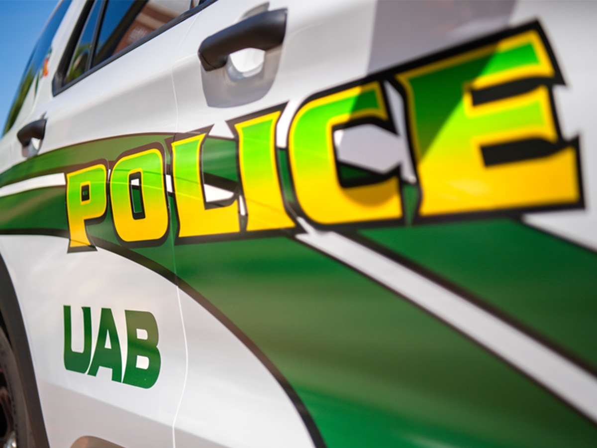 close up of UAB Police Car
