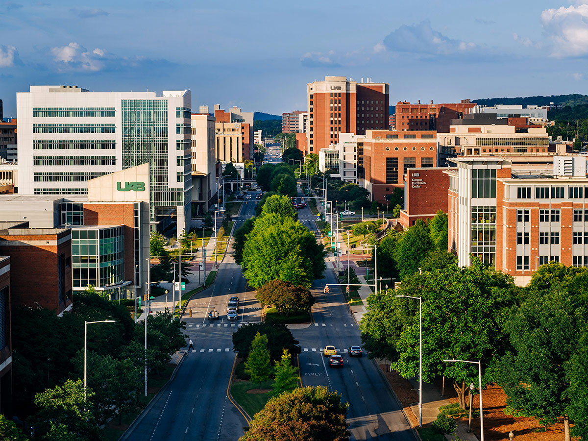 Aerial view of University Boulevard