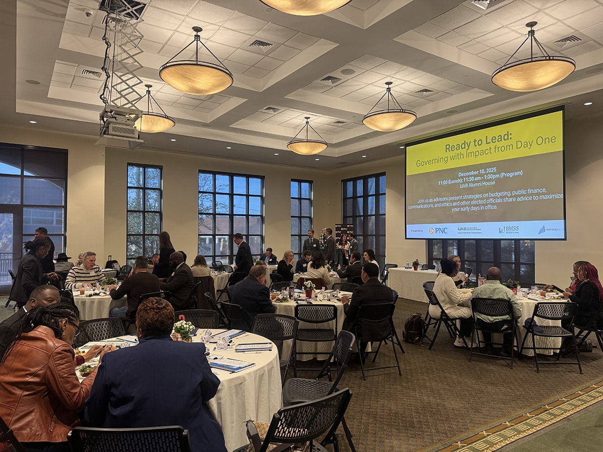 Local elected officials meet at the Ready to Lead event, held at UAB's Alumni House