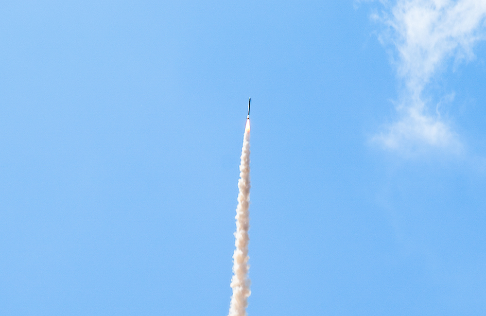 UAB's Vulcan I rocket heading into the skies at the NASA Student Launch Challenge in April 2026