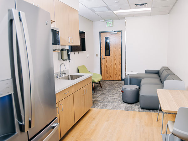 The suite's kitchen. 