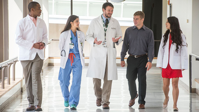 EMSAP Students in Hospital Hallway