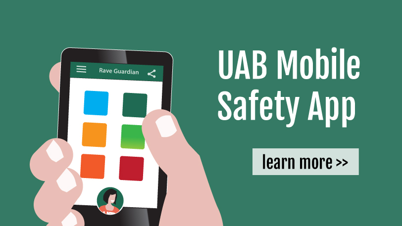 Rave Guardian: UAB mobile safety app. Learn more.