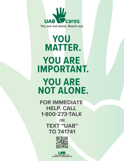 UAB Cares poster